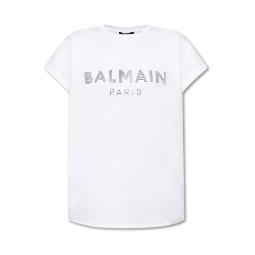 Balmain, Logo T-shirt Biały, female, 1389.00PLN
