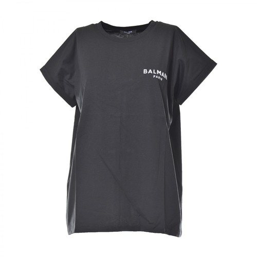Balmain, Loose Fit T-shirt Czarny, female, 812.00PLN