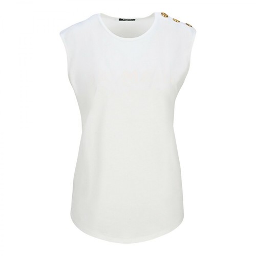 Balmain, T-Shirt Wf1Eb005B091 Biały, female, 1519.43PLN