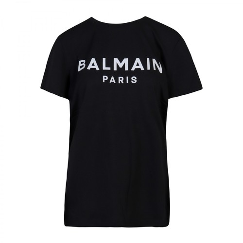 Balmain, T-Shirt Xh1Ef000Bb23 Czarny, male, 1596.00PLN