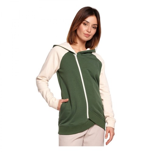 BE, Bluza z połączenia kolorów Zielony, female, 239.00PLN
