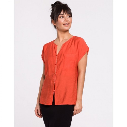 BE, Koszula z krótkim rękawem B150 Pomarańczowy, female, 149.00PLN