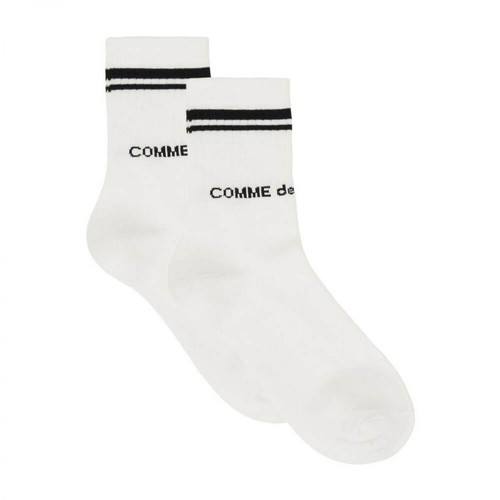 Comme des Garçons, Logo socks Biały, male, 213.00PLN