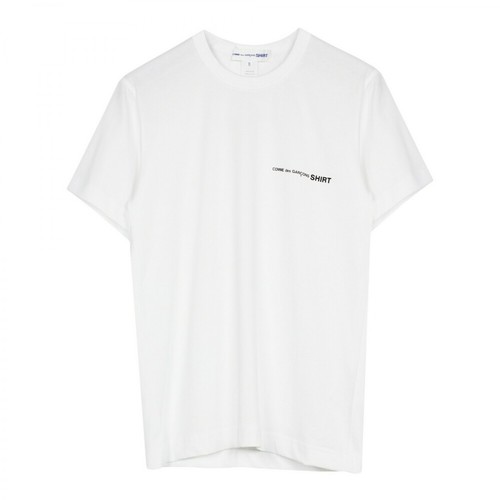 Comme des Garçons, Printed Logo T-Shirt Biały, male, 411.00PLN