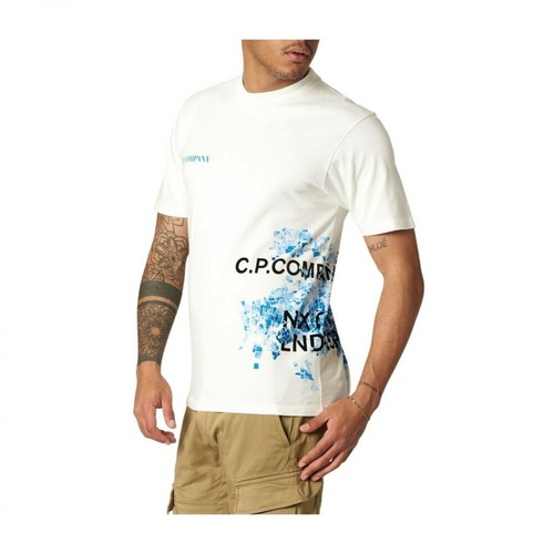 C.p. Company, T-shirt Biały, male, 352.00PLN