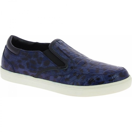 Dolce & Gabbana, Fashion Slip-on Sneakers Shoes Niebieski, male, 3078.00PLN