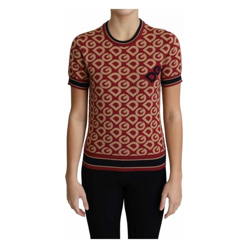 Dolce & Gabbana, Knit T-shirt Czerwony, female, 1620.92PLN