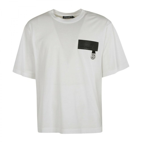 Dolce & Gabbana, Short Sleeve T-Shirt G8Nc5Zg7A2H Biały, male, 1371.00PLN