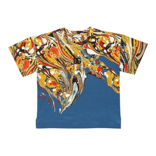 Dolce & Gabbana, T-shirt Niebieski, male, 890.00PLN