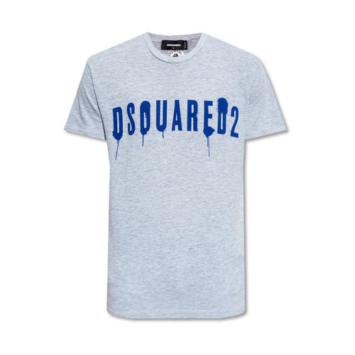 Dsquared2, Logo T-shirt Szary, male, 867.00PLN