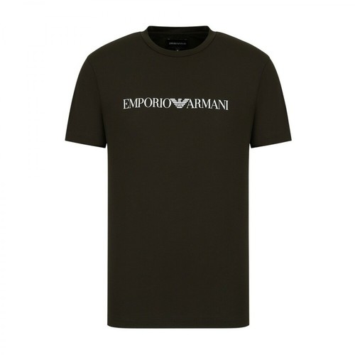 Emporio Armani, T-shirt Brązowy, male, 348.00PLN