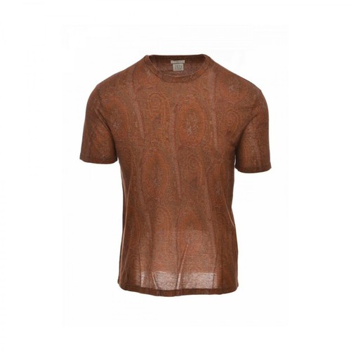 Etro, T-Shirt Brązowy, male, 1163.00PLN