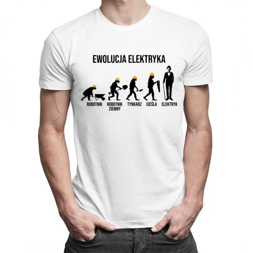 Ewolucja elektryka - męska koszulka z nadrukiem 69.00PLN