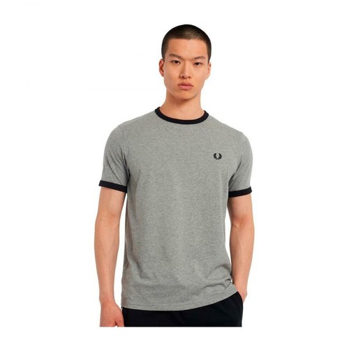 Fred Perry, T-shirt Camiseta Ringer Szary, male, 306.00PLN