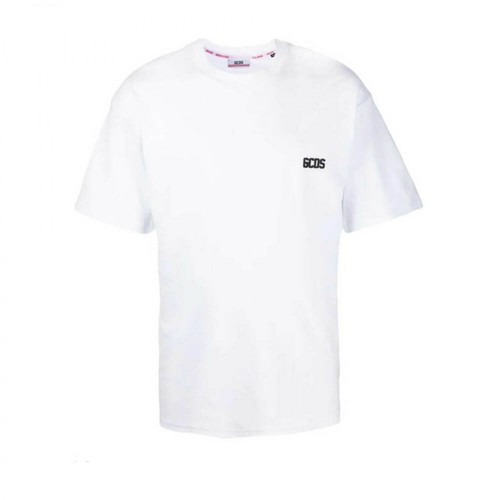 Gcds, Crew-Neck Logo T-Shirt Biały, male, 950.00PLN