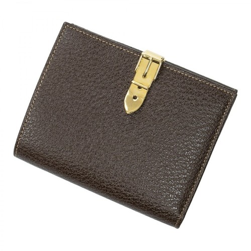 Gucci Vintage, Pre-owned Compact Bifold Wallet Brązowy, female, 1922.25PLN