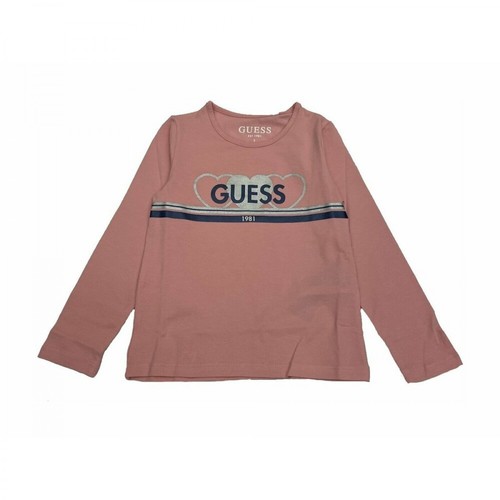 Guess, t-shirt Różowy, female, 84.00PLN