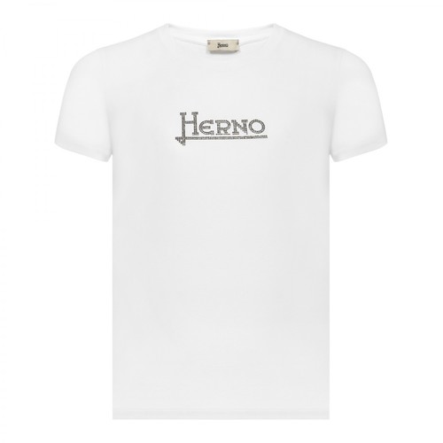 Herno, Jg0013D520091000 Other Materials T-Shirt Biały, female, 348.60PLN