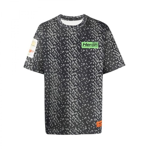Heron Preston, Oversize Dot Print T-Shirt Czarny, male, 2110.00PLN
