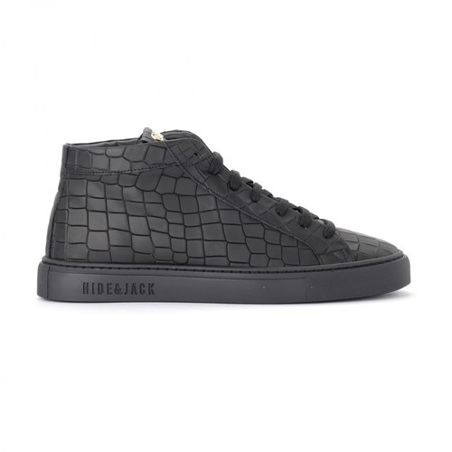 Hide&Jack, high sneakers in black leather Czarny, male, 1077.00PLN