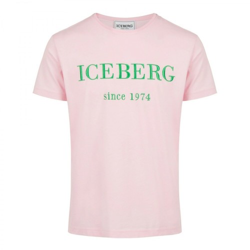 Iceberg, T-shirt F014 4255 Różowy, male, 525.00PLN