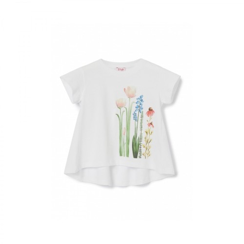 Il Gufo, Voulan Flowers T-Shirt Biały, female, 374.00PLN