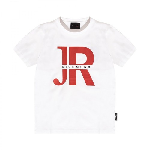 John Richmond, Logo T-shirt Biały, male, 334.00PLN