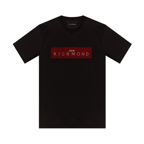 John Richmond, T-shirt with logo Czarny, male, 511.00PLN