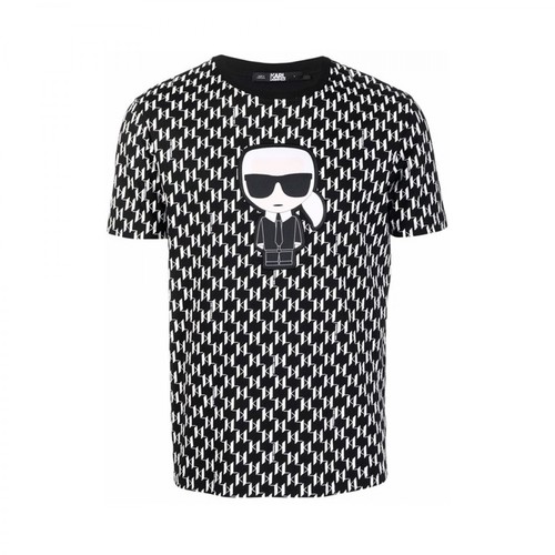 Karl Lagerfeld, Ikonik lcon logo print T-shirt Czarny, male, 452.00PLN