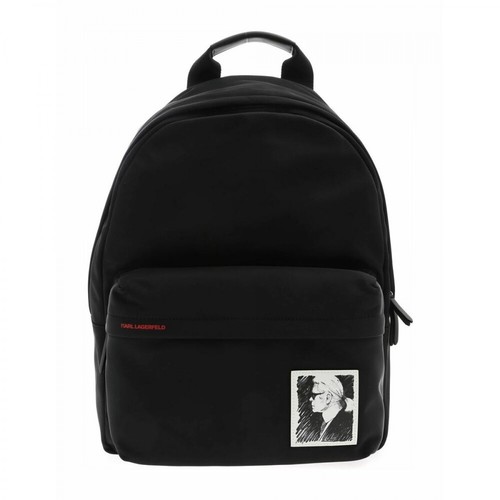 Karl Lagerfeld, Karl Legend Nylon Backpack Czarny, female, 1125.00PLN