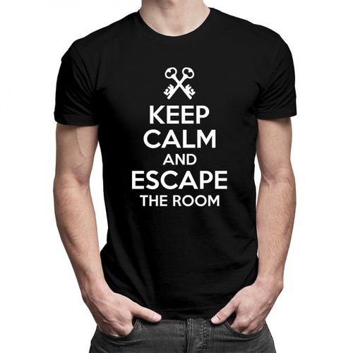 Keep calm and escape the room - męska koszulka z nadrukiem 69.00PLN