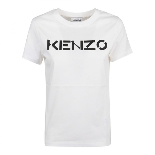 Kenzo, T-Shirt Logo Classico Biały, female, 374.00PLN
