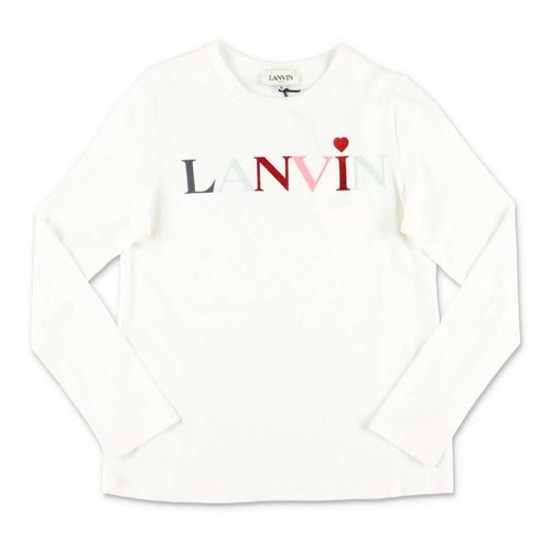 Lanvin, Cotton jersey t-shirt Biały, female, 543.00PLN