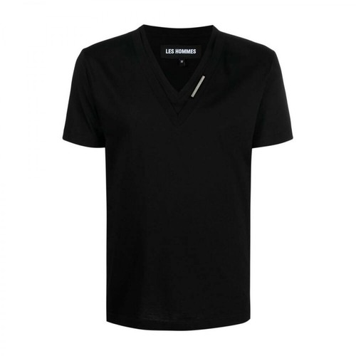 Les Hommes, V Neck T-Shirt Czarny, male, 748.00PLN