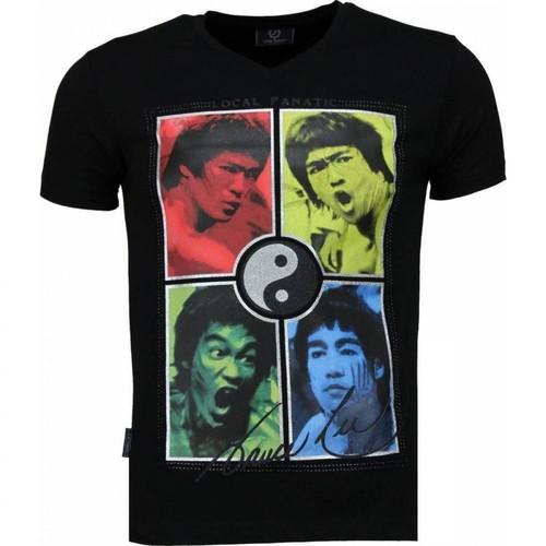 Local Fanatic, Bruce Lee Ying Yang - T-shirt Czarny, male, 272.29PLN