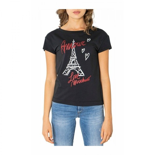 Love Moschino, T-Shirt Czarny, female, 388.00PLN