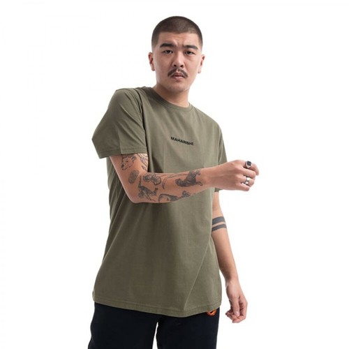 Maharishi, Koszulka męska Miltype Embroider T-shirt 9161 Olive S Zielony, male, 320.85PLN