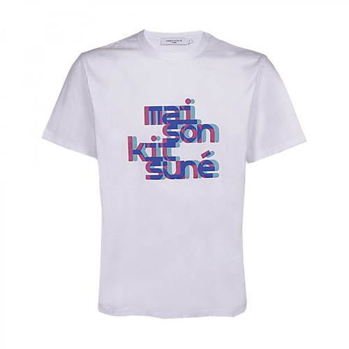 Maison Kitsuné, T-Shirt Biały, male, 238.00PLN
