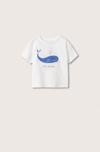 Mango Kids t-shirt bawełniany dziecięcy Whale 35.99PLN