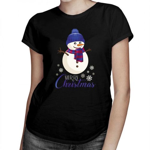 Merry Christmas -  bałwanek - damska koszulka z nadrukiem 69.00PLN