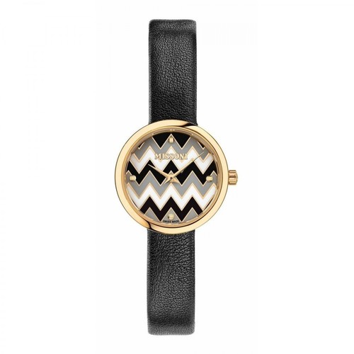 Missoni, M1 Leather Watch Żółty, female, 2938.89PLN