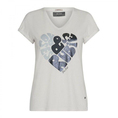 MOS Mosh, Rubies V-Ss Foil T-Shirt 139370 Biały, female, 274.50PLN