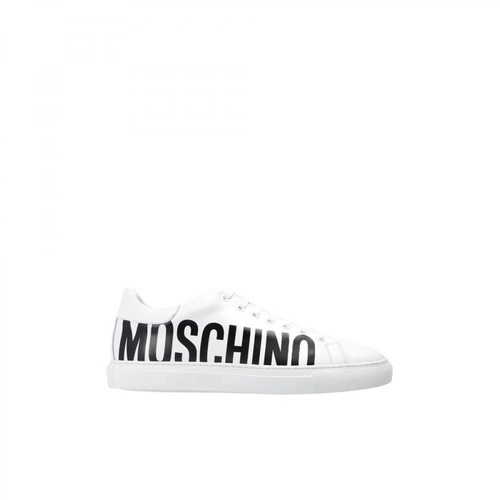 Moschino, Branded sneakers Biały, male, 1077.00PLN