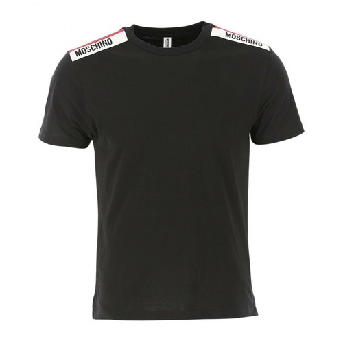 Moschino, Logo T-Shirt Czarny, male, 279.60PLN