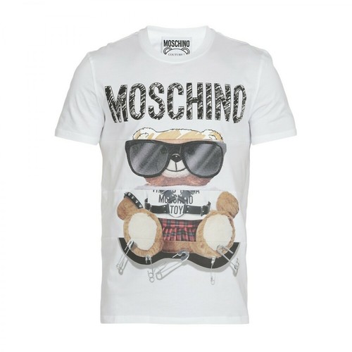 Moschino, T-Shirt Biały, male, 890.00PLN