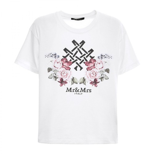 Mr&Mrs Italy, Printed Regular T-Shirt Biały, female, 639.00PLN