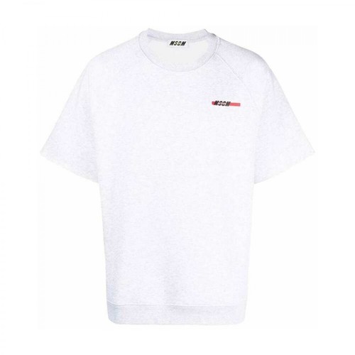 Msgm, T-shirt Biały, male, 315.00PLN