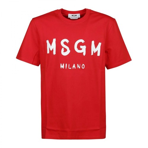 Msgm, T-Shirt Czerwony, male, 434.00PLN