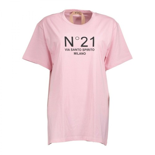 N21, T-shirt logo Różowy, female, 707.00PLN