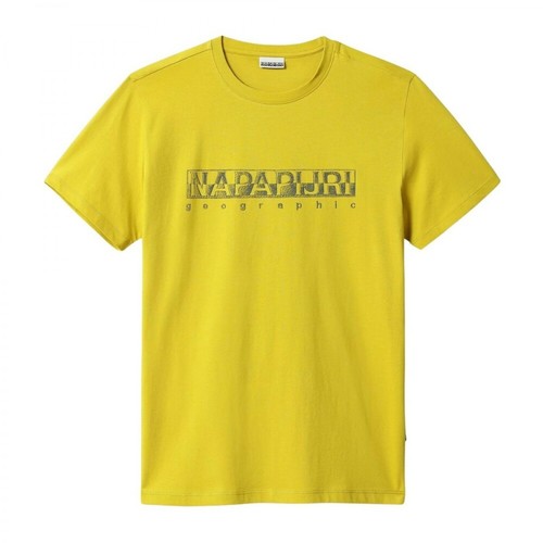 Napapijri, T-shirt Sallar Żółty, male, 181.56PLN